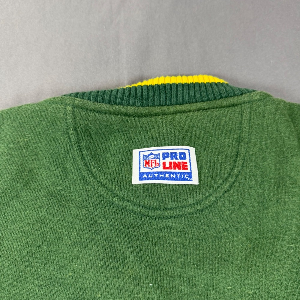 Vintage Logo Athletic Green Bay Packers NFL ProLine Sweatshirt Mens Medium Green - Picture 9 of 9